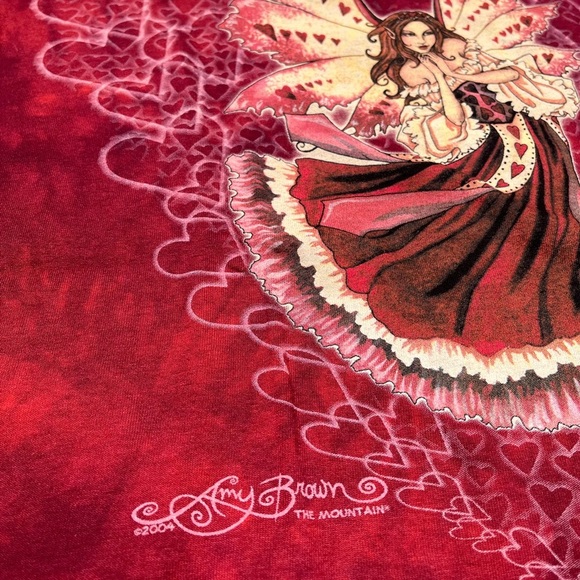 VTG 00’s / Y2K Deadstock The Mountain Amy Brown Red Heart Fairy Tee - Picture 5 of 6